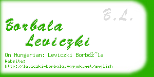 borbala leviczki business card